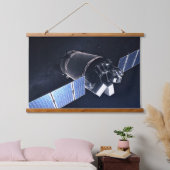 Illustration der Dragon XL-Raumsonde. Wandteppich Mit Holzrahmen (Schlafzimmer)