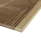 Illustration der Eiscreme in der Retro Art Schneidebrett (Ecke)