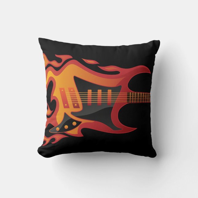 Illustration der elektrischen Gitarre Kissen (Vorderseite)