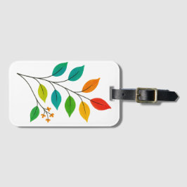 Illustration der farbenfrohen linken Zweigstelle Gepäckanhänger