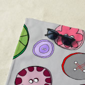 Illustration der farbenfrohen, pastellfarbenen Sch Strandtuch (Beispiel)