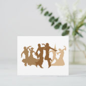 Illustration der Flamenco-Tänzer Postkarte (Stehend Vorderseite)
