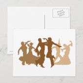 Illustration der Flamenco-Tänzer Postkarte (Vorne/Hinten)