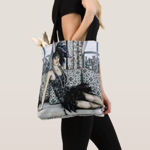 Illustration der Flapper-Mode der Roaring Twenties Tasche