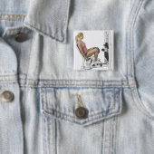 Illustration der Frau, die angesagten Entführer Button (Beispiel)