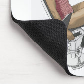 Illustration der Frau, die angesagten Entführer Mousepad (Ecke)