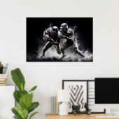 Illustration der Fußballspieler Poster (Heimbüro)