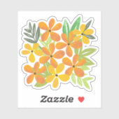 Illustration der gelben und orangefarbenen Bouquet Aufkleber (Blatt)