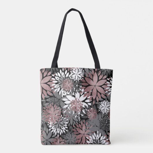 Illustration der geometrischen Blume der hübschen Tasche (Rückseite)