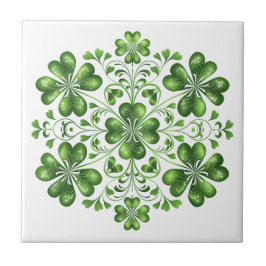 Illustration der grünen Keltenklee Fliese