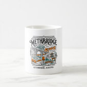 Illustration der High Level Bridge in Lethbridge, Kaffeetasse (Mittel)