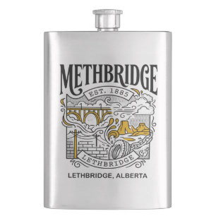 Illustration der Hochbrücke Lethbridge Alberta Flachmann