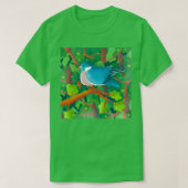Illustration der Holztaube T-Shirt (Design vorne)