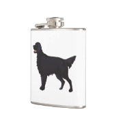 Illustration der Hundebüte mit flachem Überzug Flachmann (Links)