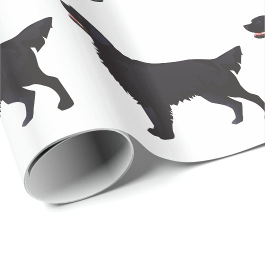 Illustration der Hundebüte mit flachem Überzug Geschenkpapier (Rolleneckpunkt)