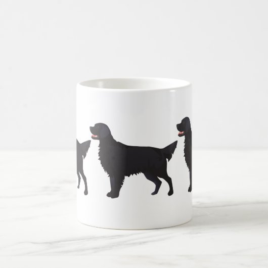 Illustration der Hundebüte mit flachem Überzug Kaffeetasse (Mittel)