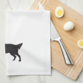 Illustration der Hundebüte mit flachem Überzug Küchentuch (Viertel Falte)