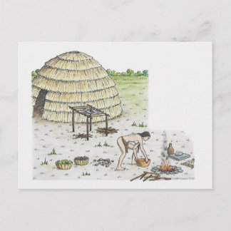 Illustration der Iddins-Dorfszene, Tennessee Postkarte
