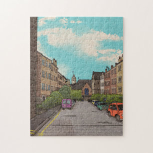 Illustration der Innenstadt von Edinburgh Puzzle