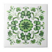 Illustration der irischen grünen Clover-Blätter Fliese (Vorderseite)