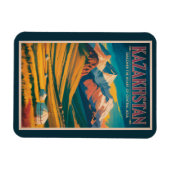 Illustration der kasachischen Steppe, Reise, Kunst Magnet (Horizontal)