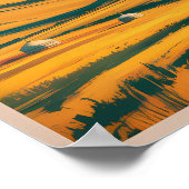 Illustration der kasachischen Steppe, Reise, Kunst Poster (Ecke)