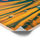 Illustration der kasachischen Steppe, Reise, Kunst Poster (Ecke)