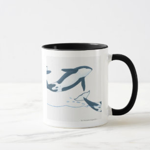 Illustration der Killerwale (Orcinus-Schwertwal) Tasse