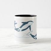 Illustration der Killerwale (Orcinus-Schwertwal) Zweifarbige Tasse (Mittel)