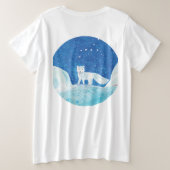 Illustration der kleinen arktischen Fox (Vulpes la Große Größe T-Shirt (Design Rückseite)