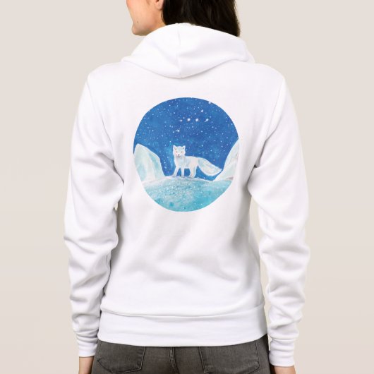 Illustration der kleinen arktischen Fox (Vulpes la Hoodie (Rückseite)