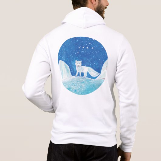 Illustration der kleinen arktischen Fox (Vulpes la Hoodie (Rückseite)