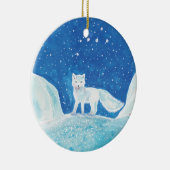 Illustration der kleinen arktischen Fox (Vulpes la Keramik Ornament (Rechts)