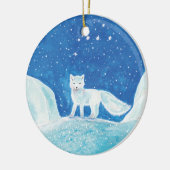 Illustration der kleinen arktischen Fox (Vulpes la Keramik Ornament (Links)