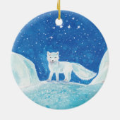 Illustration der kleinen arktischen Fox (Vulpes la Keramik Ornament (Hinten)