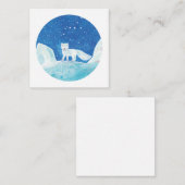 Illustration der kleinen arktischen Fox (Vulpes la Mitteilungskarte (Vorne/Hinten)