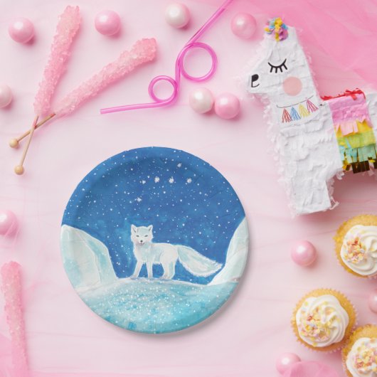 Illustration der kleinen arktischen Fox (Vulpes la Pappteller (Party)