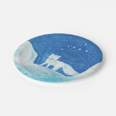 Illustration der kleinen arktischen Fox (Vulpes la Pappteller (Schrägansicht)