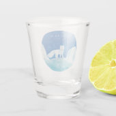 Illustration der kleinen arktischen Fox (Vulpes la Schnapsglas (Rückseite)