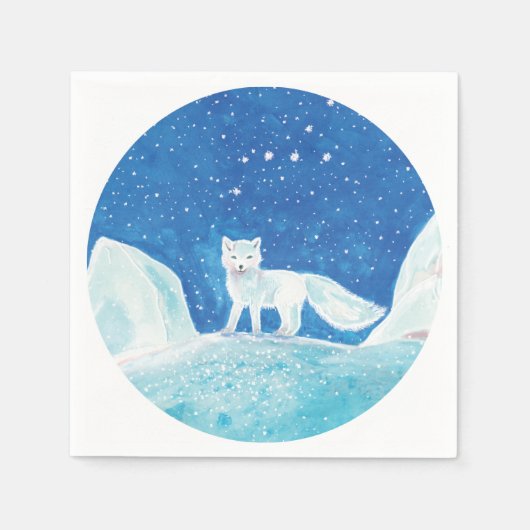 Illustration der kleinen arktischen Fox (Vulpes la Serviette (Vorderseite)