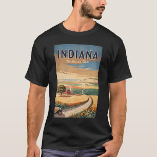 Illustration der ländlichen Gegend von Indiana Rei T-Shirt