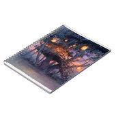 Illustration der magischen Laterne-Lit-Treehouse Notizblock (Linke Seite)