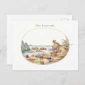 Illustration der Meereslebewesen Postkarte (Vorne/Hinten)