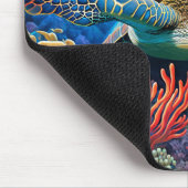 Illustration der Meeresschildkröte Mousepad (Ecke)