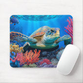 Illustration der Meeresschildkröte Mousepad (Mit Mouse)