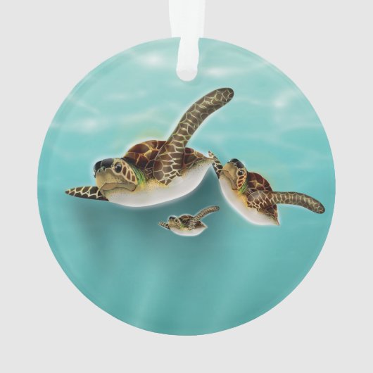 Illustration der Meeresschildkröten Ornament (Rückseite)