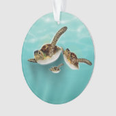 Illustration der Meeresschildkröten Ornament (Vorderseite)