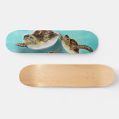 Illustration der Meeresschildkröten Skateboard (Horizontal)