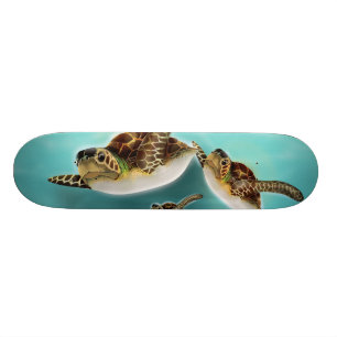 Illustration der Meeresschildkröten Skateboard