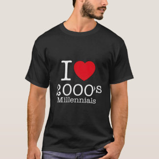 Illustration der Millennials-Generation der 2000er T-Shirt